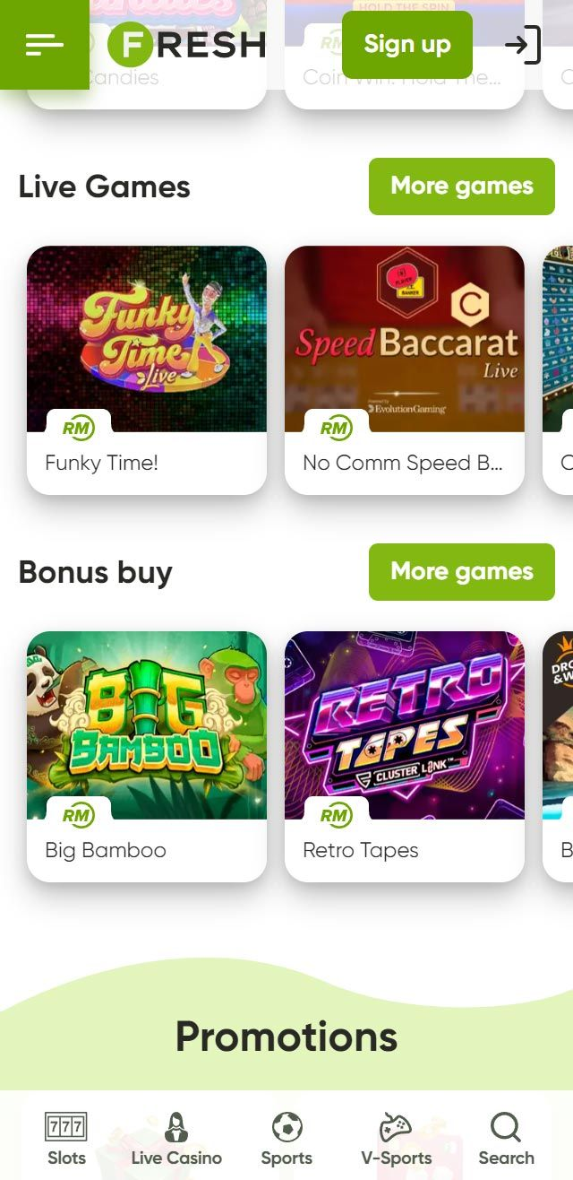 Fresh Casino review lists all the bonuses available for you today